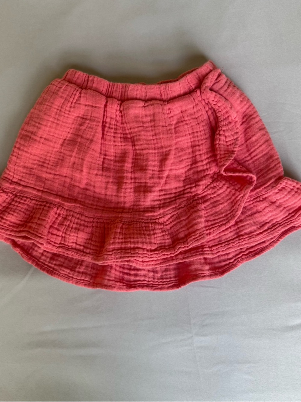 jumping beans Coral Pink Cotton Gauze Ruffle Skirt